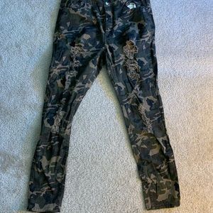 Military army color long pants khakis